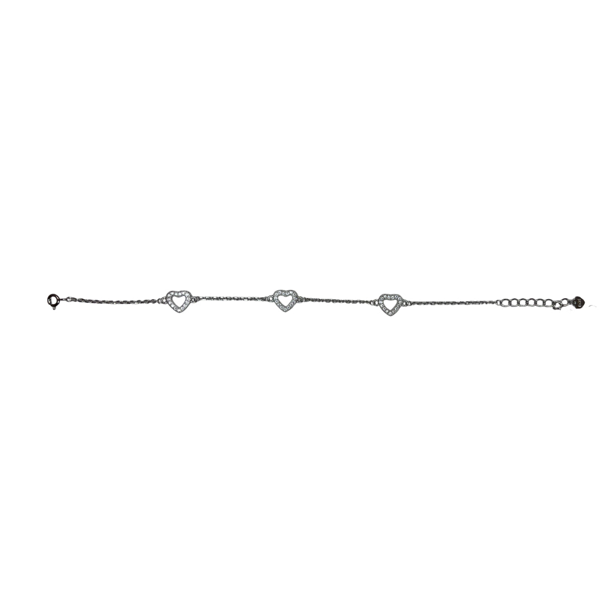 Bracciale Donna Re Mida Argento Cuori Zirconi BR-Djv-4